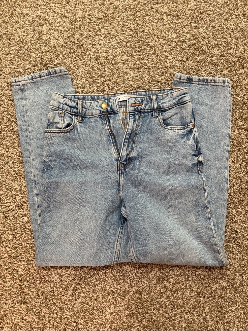 Zara High Rise Straight-Leg Jeans - Picture 2 of 4